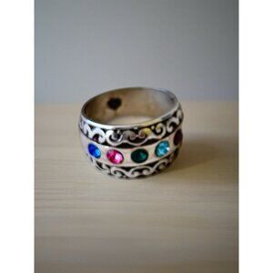 Brighton Elora Gems Ring Size 7 Colorful Band Ring.